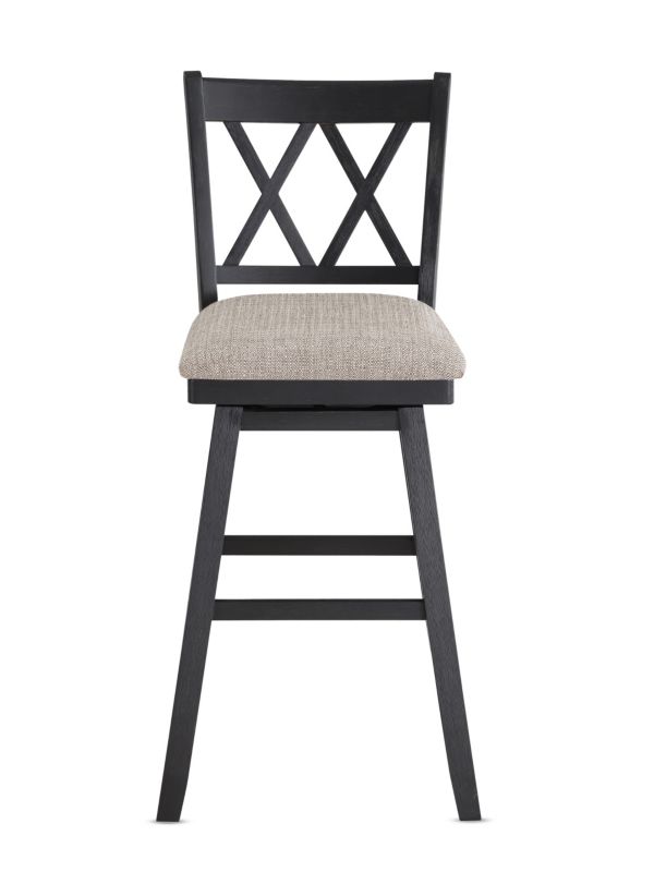 Home 2 Office Rubberwood & Linen Bar Stool